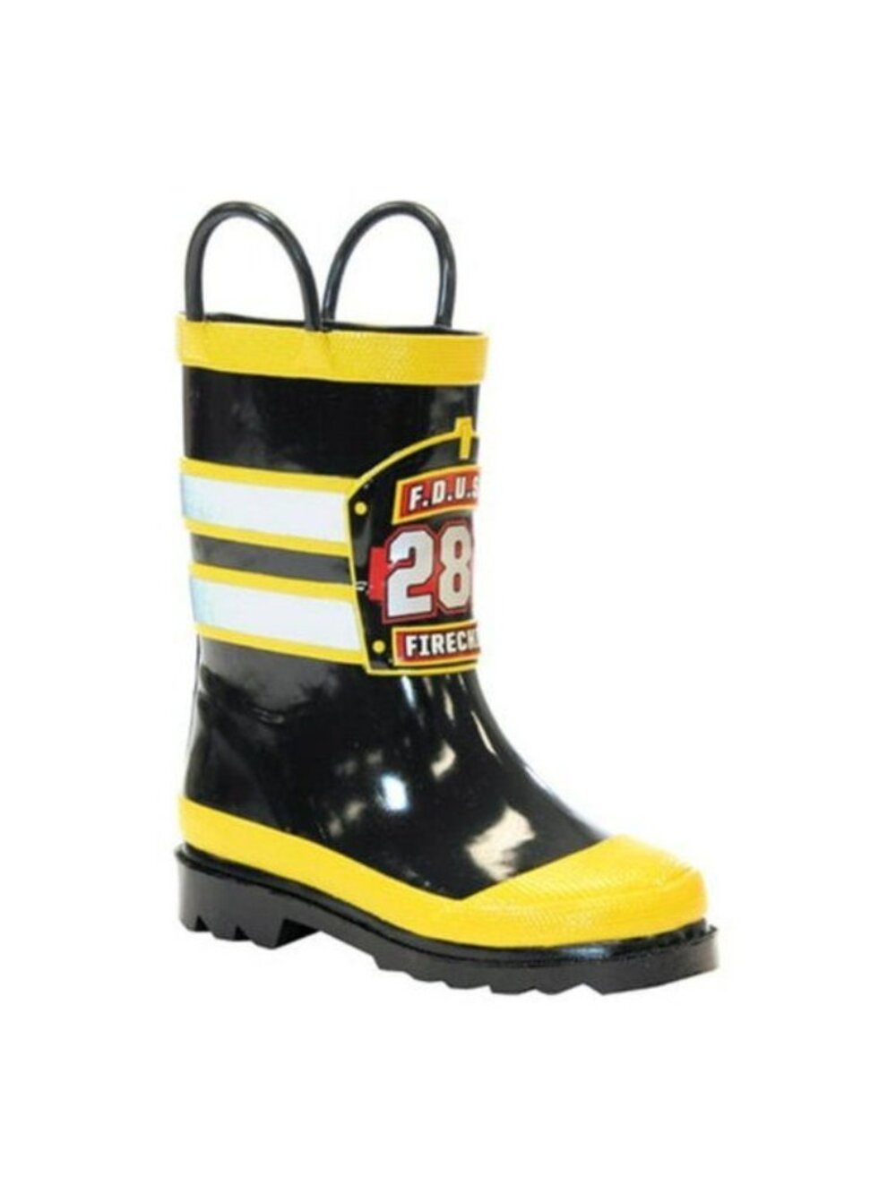 NEW Western Chief Kids' FDUSA Firechief Rain Boot Fireman Pull-On Rubber Wellie